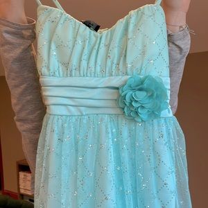 By&By Teal Sparkly Dress • size 5